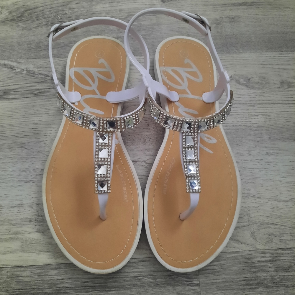 White Gem Sandals